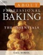 Book cover for About professional baking the essentials