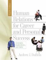Book cover for Human Relations for Career and Personal Success