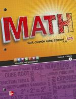 Book cover for Glencoe Math Course 3. Volume 1