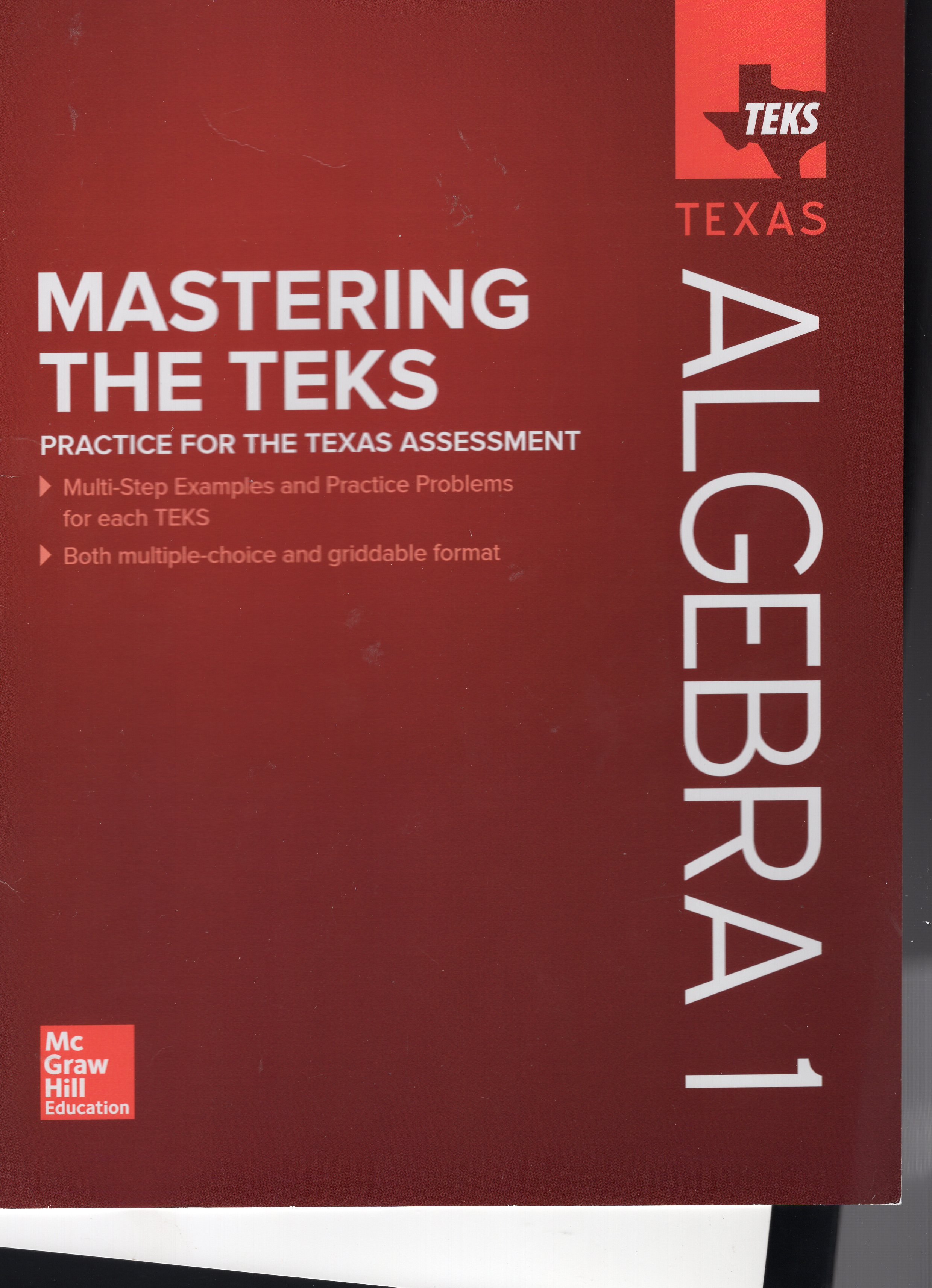 Book cover for Texas Algebra 1: Mastering The TEKS
