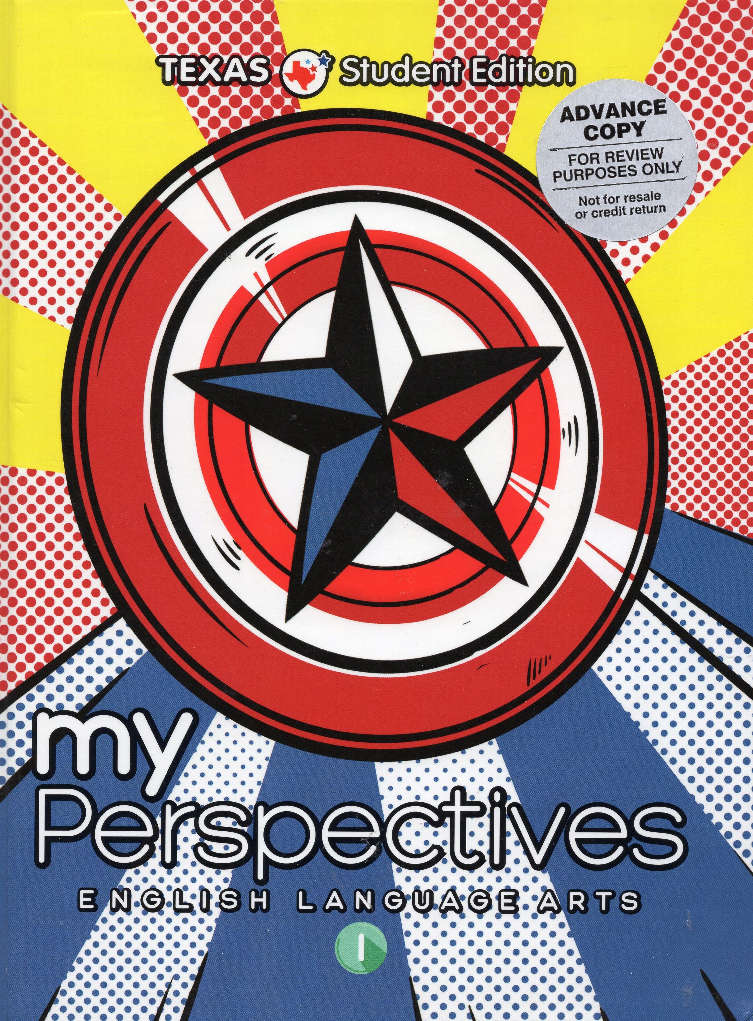 Book cover for Texas MyPerspectives English Language Arts I Grade 9