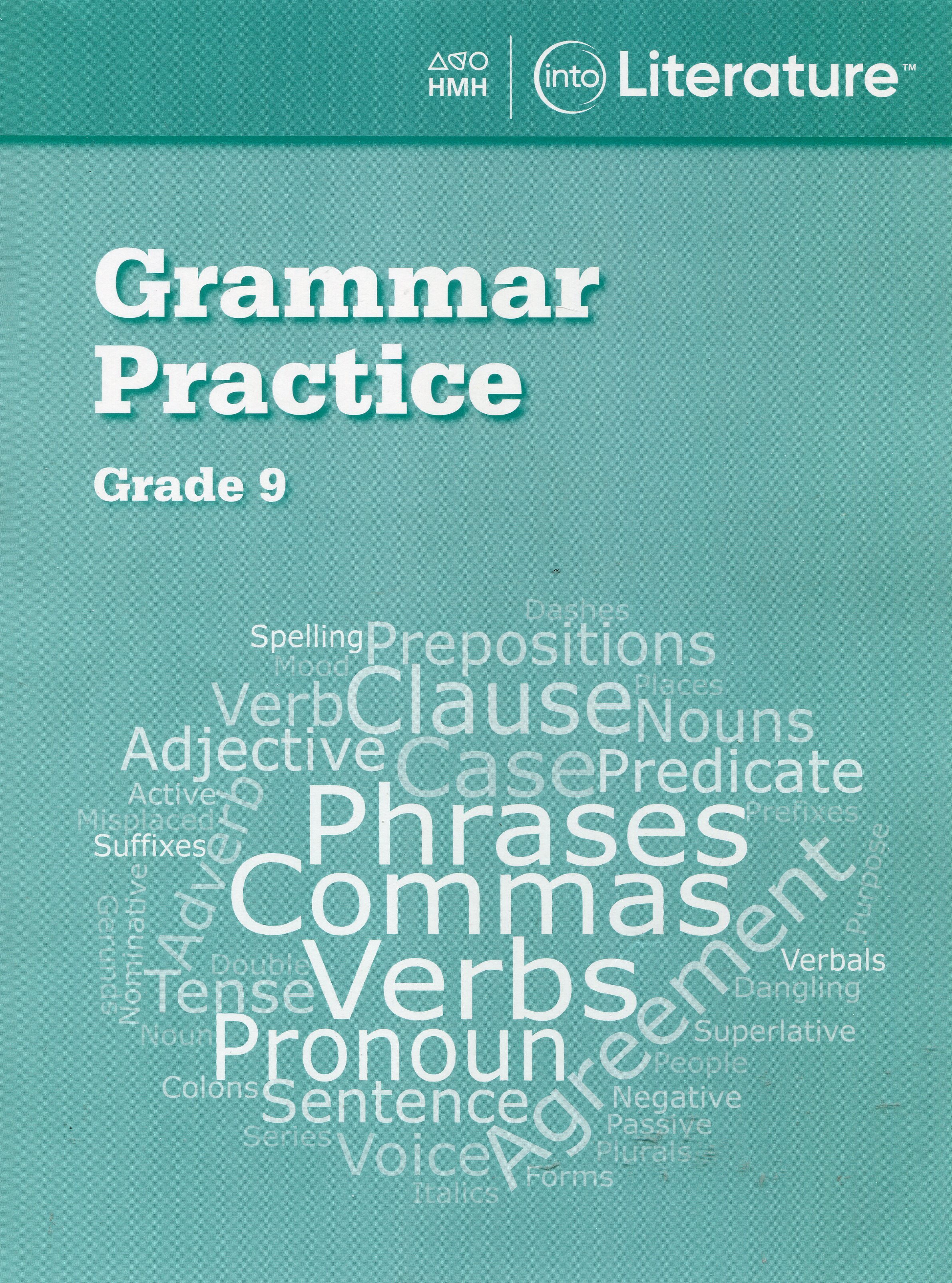 Book cover for Houghton Mifflin Harcourt Into Literature Grammar Practice Grade 9