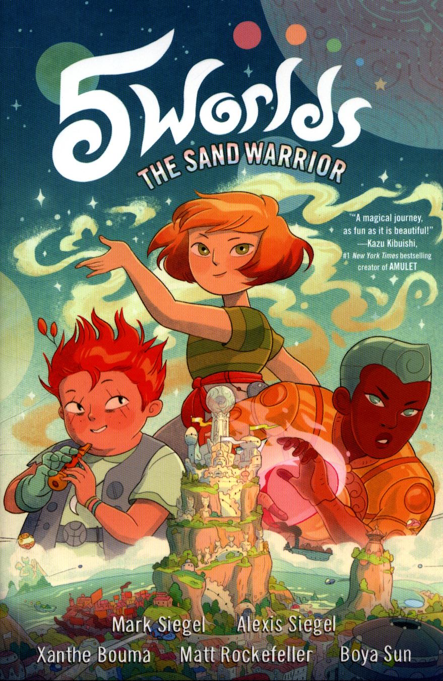 Book cover for 5 Worlds Book 1: the Sand Warrior : (a Graphic Novel)